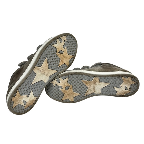 JIMMY CHOO Ny Velvet Sneakers In Moonstone Grey Size 6.5 - Picture 12 of 14